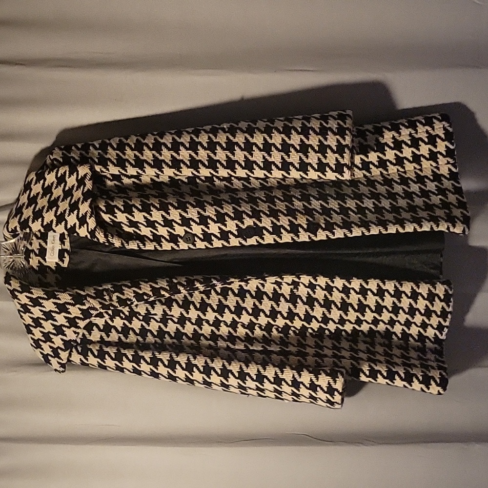 Calvin Klein Houndstooth Teddy Jacket